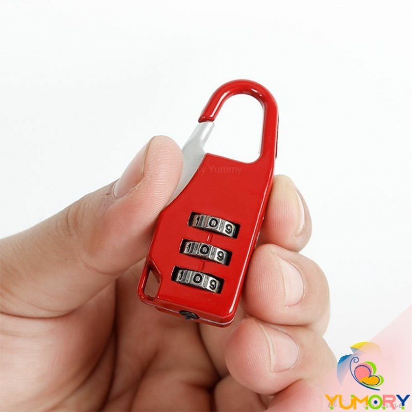 Yumory  กุญแจล็อคกระเป๋าเดินทาง แบบตั้งรหัส 3หลัก กุญแจล็อคเอนกประสงค์ Luggage lock