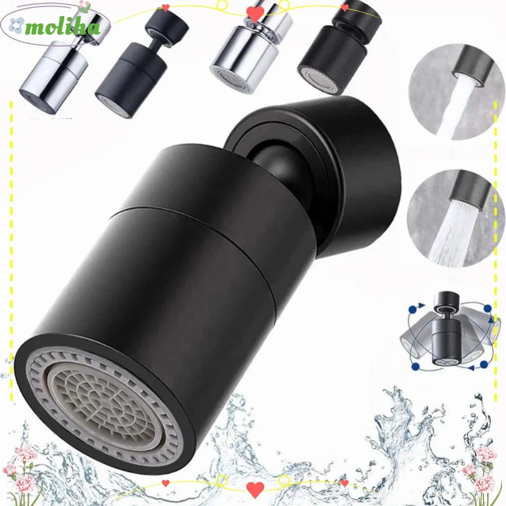 Moliha หัวก๊อกน้ํา หัวฉีดสเปรย์กรอง 360° เครื่องเติมอากาศก๊อกน้ํา 2 โหมด สําหรับห้องน้ํา