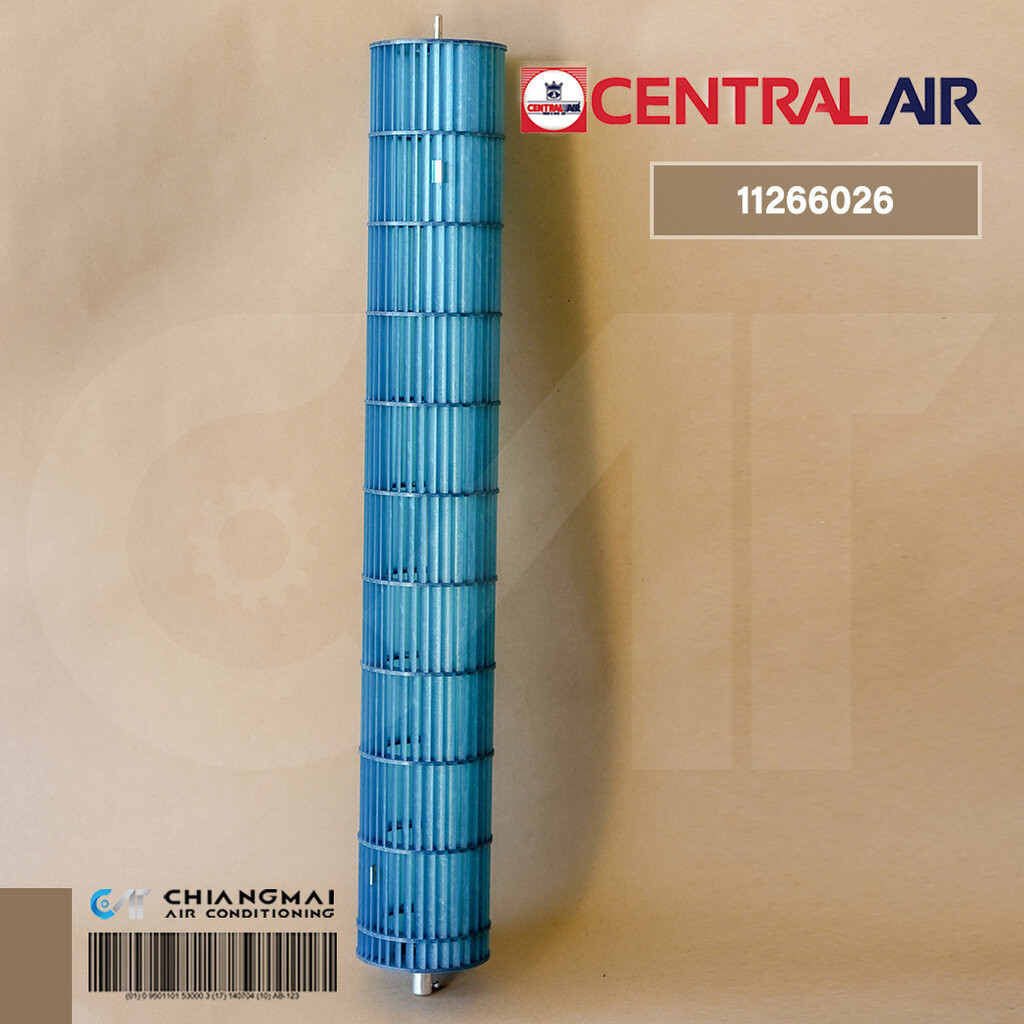 11266026 ใบพัดลมคอยล์เย็น Central Air ใบพัดลมโพรงกระรอก โบเวอร์แอร์เซ็นทรัล รุ่น CFW-IFE18, CFW-IFE18-1 (Ø106 x 705 mm.)
