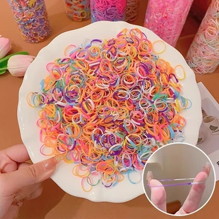 ยางรัดผม แบบใช้แล้วทิ้ง สีสันสดใส น่ารัก สําหรับเด็กผู้หญิง 500~2500 ชิ้น