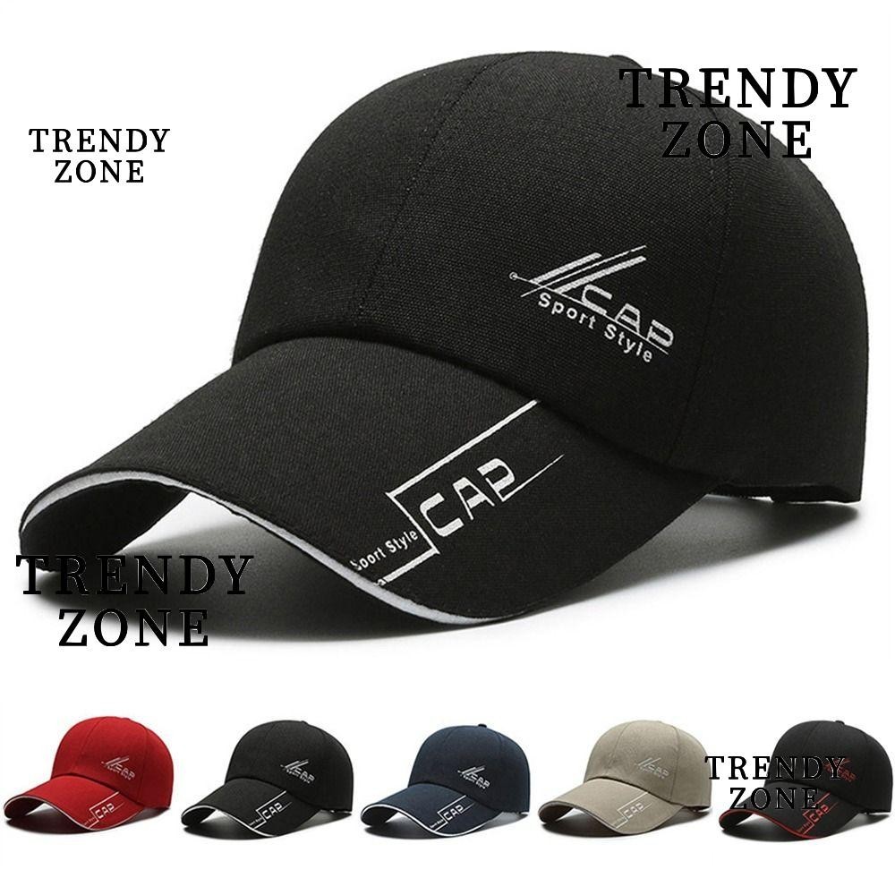 Trendyzone หมวกเบสบอลลําลอง กันแดด ปรับขนาดได้ อเนกประสงค์ สีพื้น สําหรับกลางแจ้ง