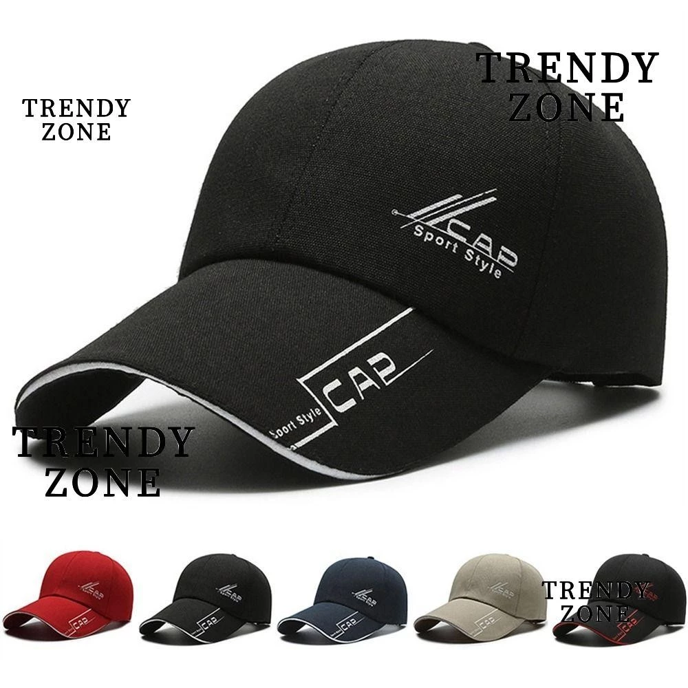 Trendyzone หมวกเบสบอลลําลอง กันแดด ปรับขนาดได้ อเนกประสงค์ สีพื้น สําหรับกลางแจ้ง