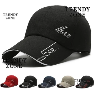 Trendyzone หมวกเบสบอลลําลอง กันแดด ปรับขนาดได้ อเนกประสงค์ สีพื้น สําหรับกลางแจ้ง