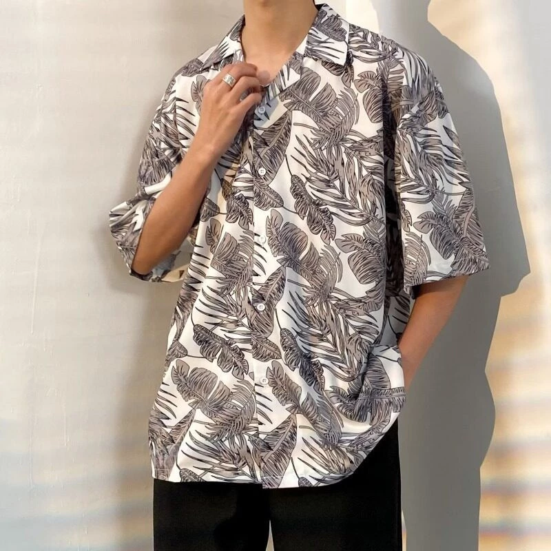 MNO.9 Hawaii 199 เสื้อฮาวาย คอปกคิวบา แขนสั้น ลายดอก วินเทจ thumbnail 8
