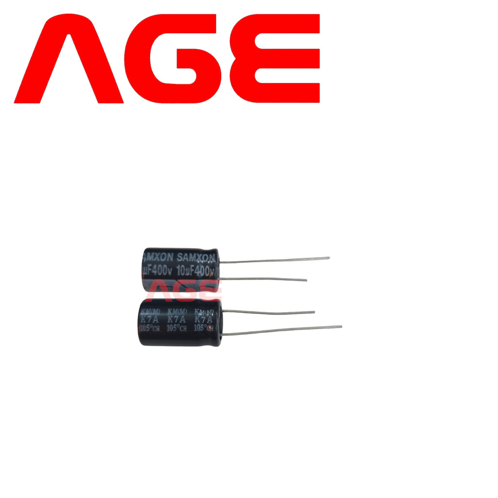 10uF 400V 105C Aluminum Electrolytic Capacitors SAMXON 10X16X5mm
