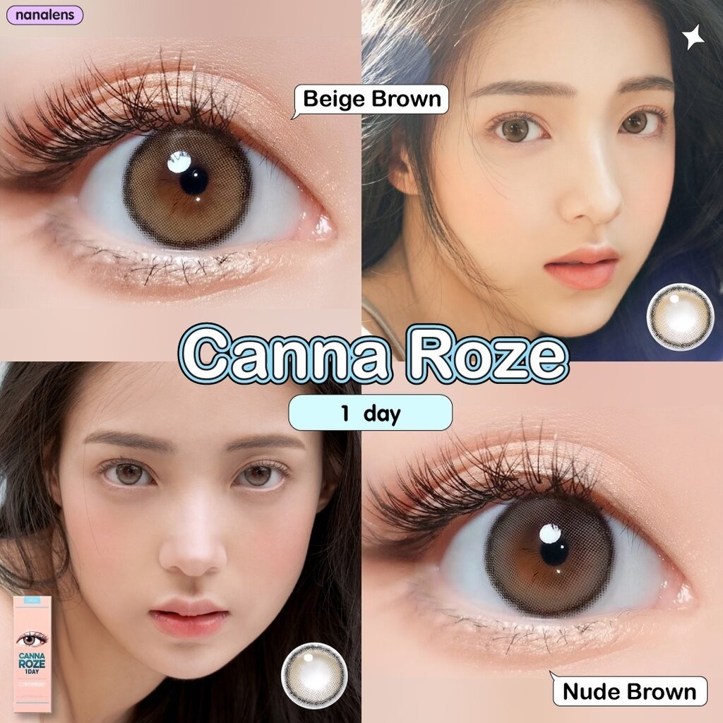 Idollens รุ่น Canna Roze 1 day คอนแทคเลนส์รายวัน 5 คู่ Nanalens