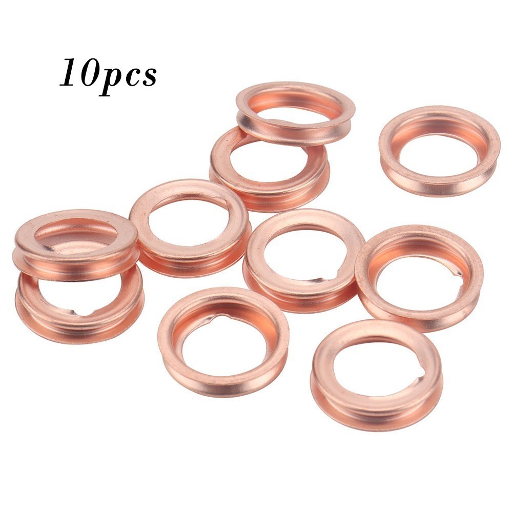 พร้อมส่ง ปะเก็นแหวนรองท่อระบายน้ํามัน โลหะ 11026-01M02 สําหรับ Nissan Infiniti 10 ชิ้น