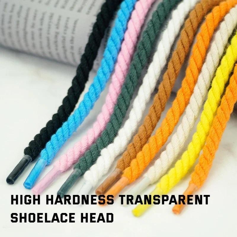 ใหม่ 1 คู่รอบเชือกผูกรองเท้า 0.6 ซม.ผ้าฝ้ายหนาเชือกผูกรองเท้า Twisted เชือก Laces รองเท้าผ้าใบรองเท้า Laces สําหรับรองเท้า