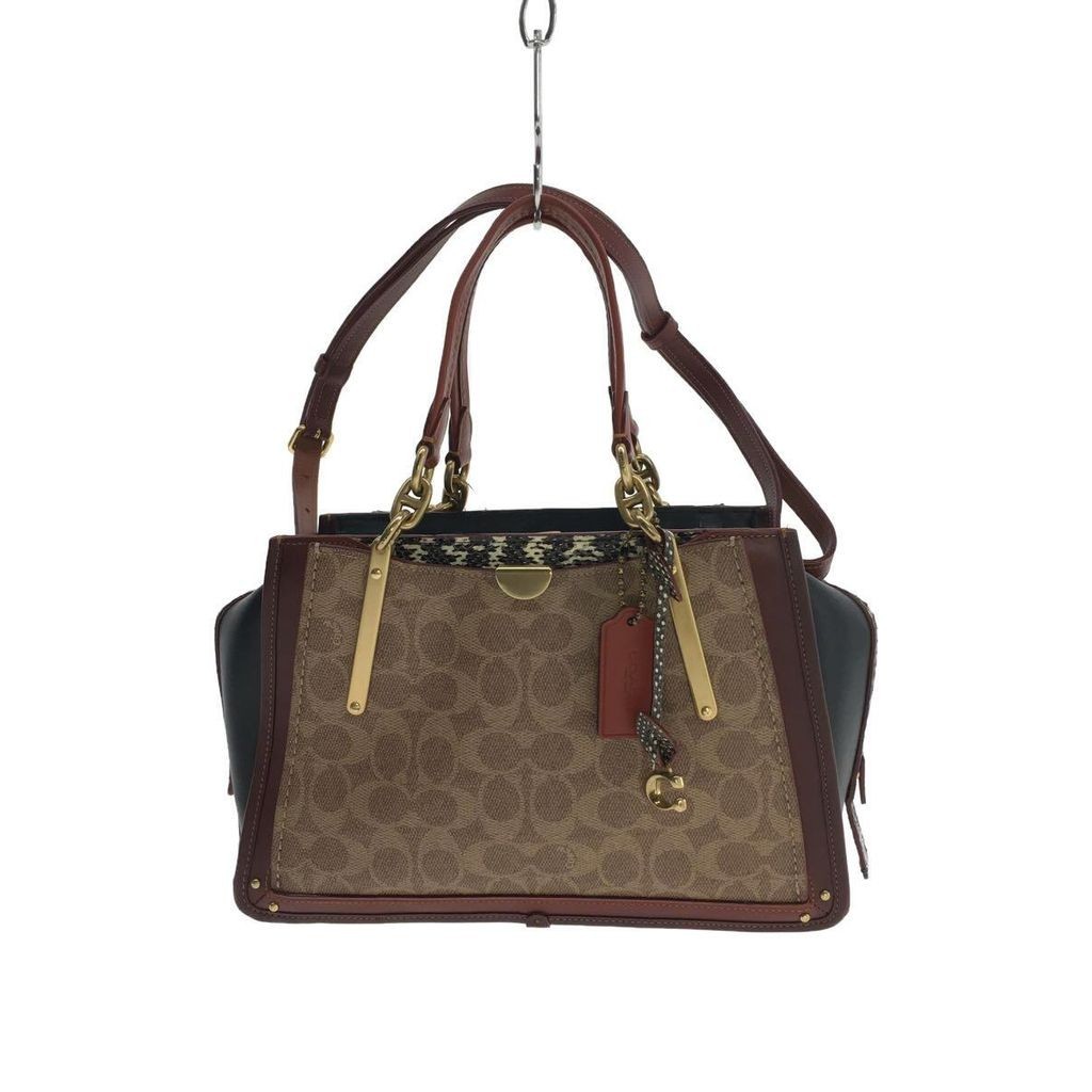 COACH hand Signature Dreamer Brown Direct from Japan Secondhand