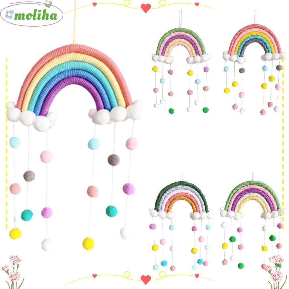 Moliha พรมถัก แฮนด์เมด สีรุ้ง สําหรับถ่ายรูป|เสื้อเบลาส์