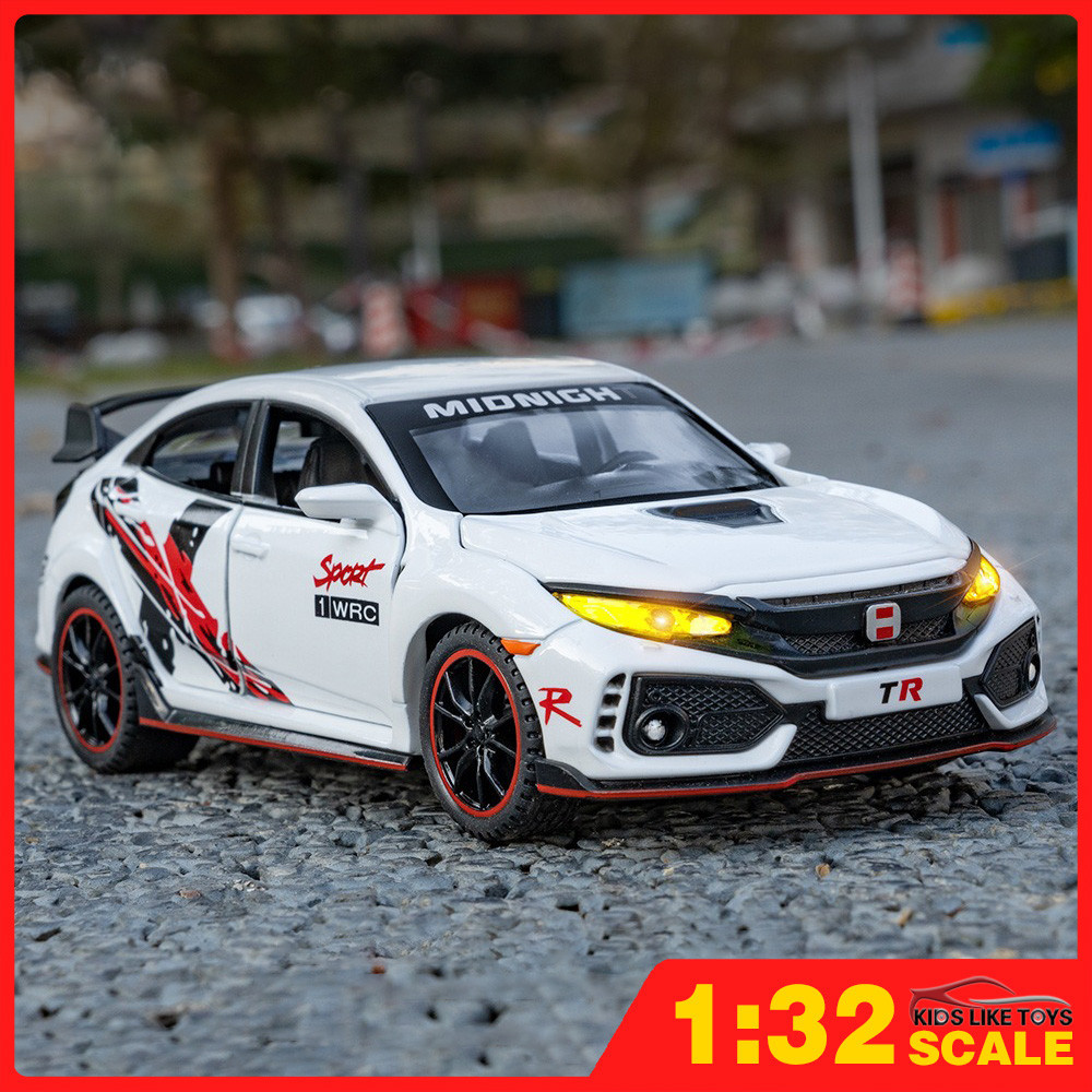 Klt โมเดลรถยนต์ Honda Civic Type R 1:32 ของเล่นสําหรับเด็ก
