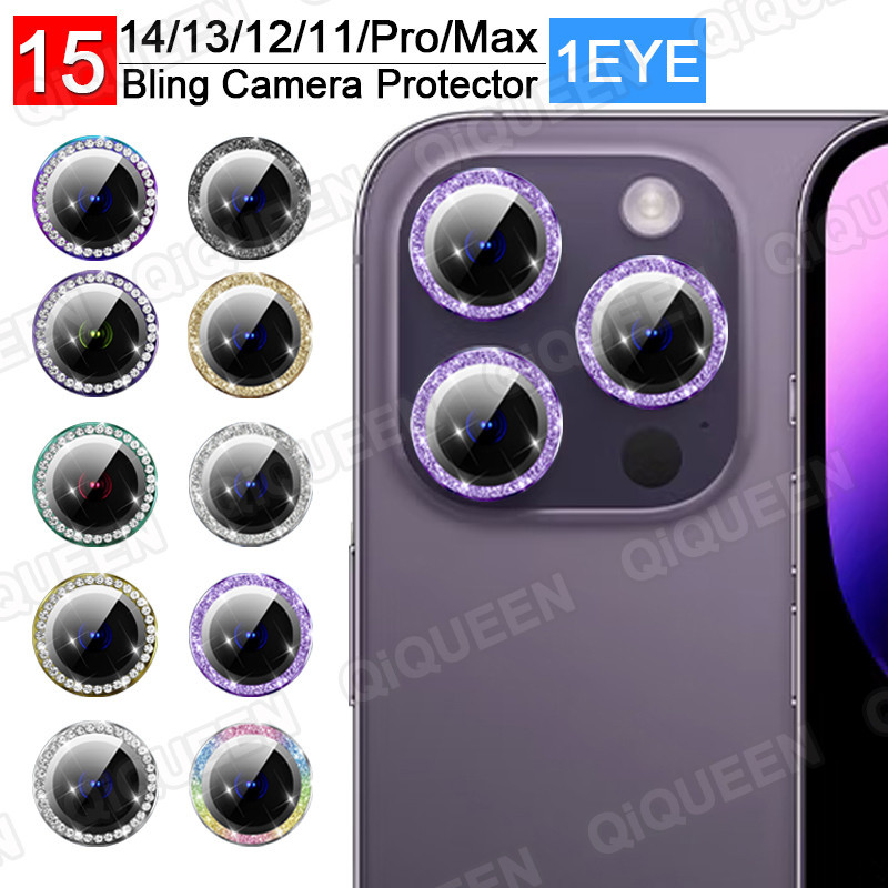 เพชรแฟลชฟิล์มกล้องไอโฟนรุ่นใหม่ ฟิล์มกระจก กันรอรอย เลนส์กล้อง สําหรับ iPhone 15 14 13 12 11 Pro Max 15 Plus 12 13 Mini