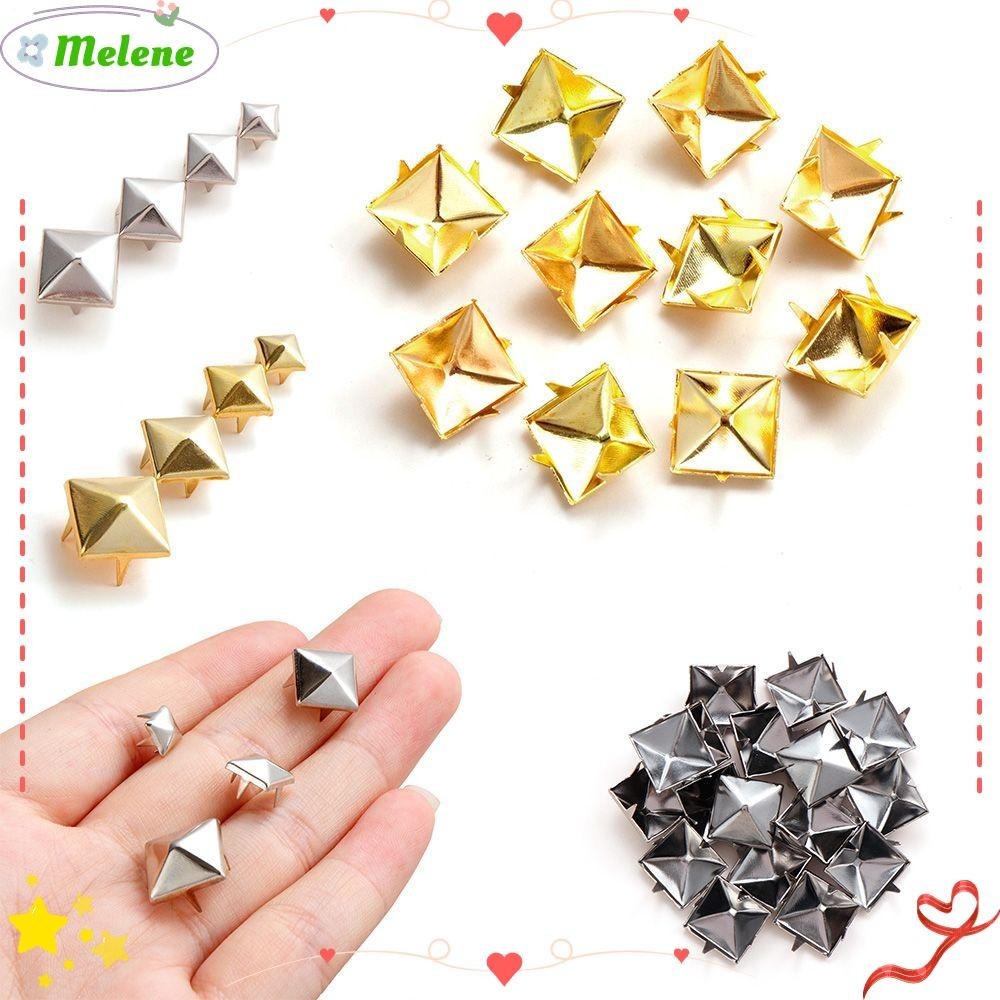 Melene หมุดย้ําสายรองเท้าหนัง 6 8 10 12 มม. DIY 100 ชิ้น