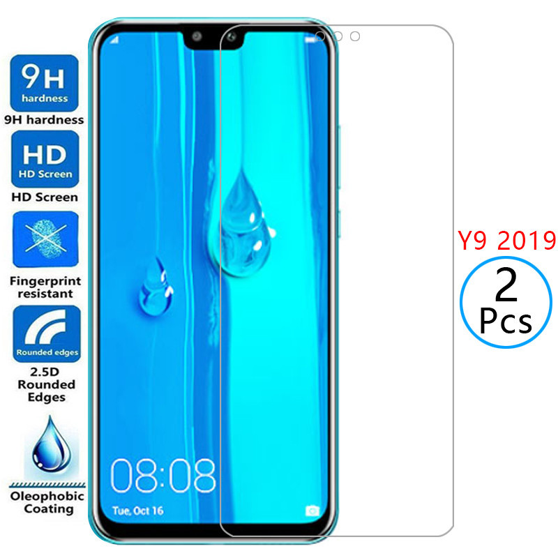 กระจกนิรภัยป้องกันสําหรับ huawei y9 2019 ป้องกันหน้าจอบน y 9 9y y92019 ฟิล์ม huawey huwei haweiwi hu