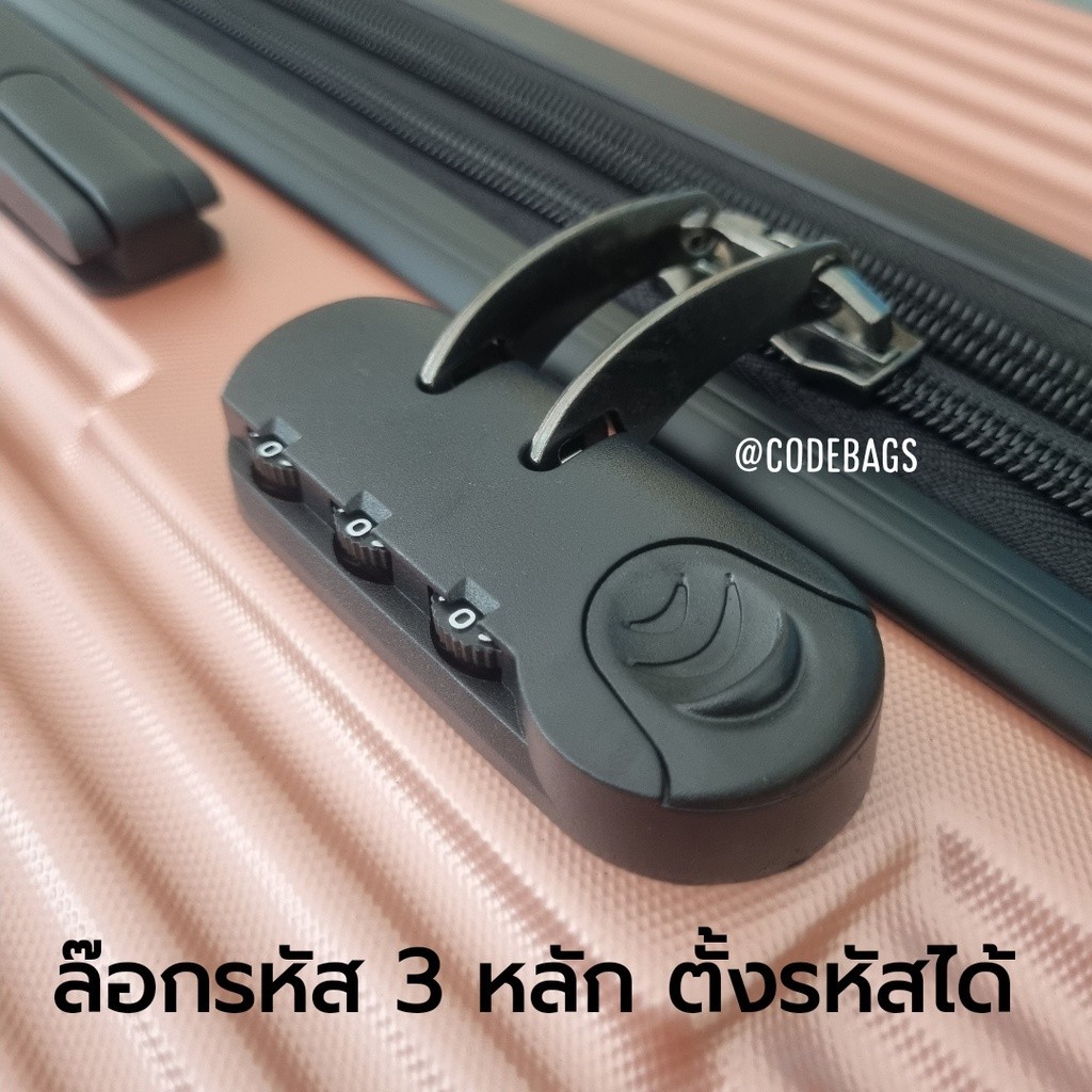 TRAVELER กระเป๋าเดินทาง รุ่น anti49 ทรงเหลี่ยม ซิปกันกรีด ซิปขยาย กันมุมอลูมิเนียม 4ล้อ 20นิ้ว 24นิ้ว 28นิ้ว ทน