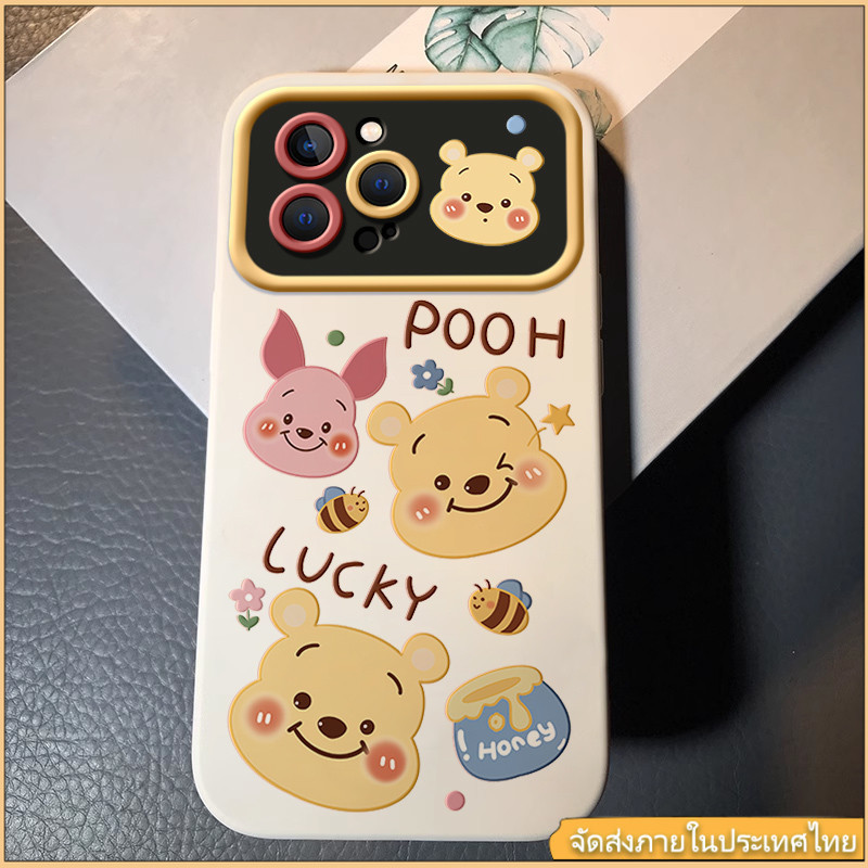 จัดส่งภายใน 24 ชั่ว วินนี่เดอะพูห์ผู้น่ารัก โฟน11 เคส For iPhone 11 12 13 14 15Pro Max X XR XS MAX 7 8 Plus SE Case