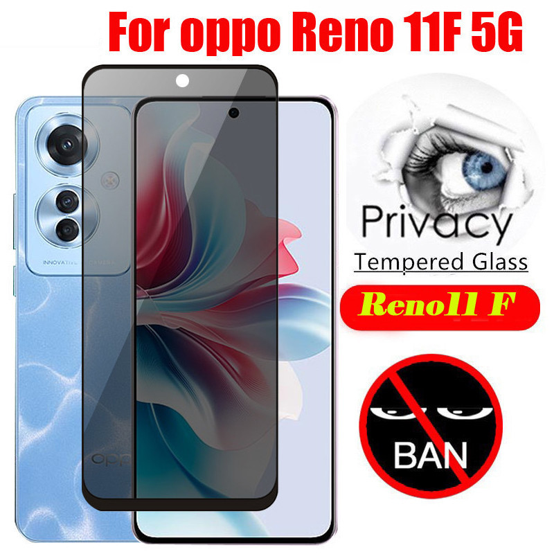 ฟิล์มกระจก เต็มจอแบบเคส สำหรับ OPPO กันมองกันเสือก PVT รุ่น Reno11F 5G Reno 11F 5G 11 F ป้องกันหน้าจอความเป็นส่วนตัว