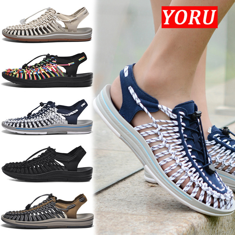 KENEN SANDAL รองเท้าเชือกถักรัดส้นแนวใหม่ สำหรับชายและหญิง รวม 10 สี พร้อมส่ง 35-44