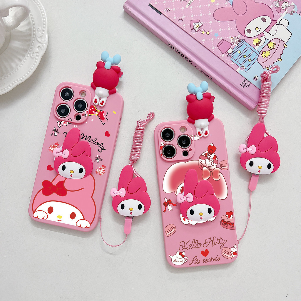 เคสโทรศัพท์มือถือ ลายการ์ตูนมายเมโลดี้ พร้อมตุ๊กตา และขาตั้ง สําหรับ Huawei Nova 2 Lite 2i 3i 2 2s 2