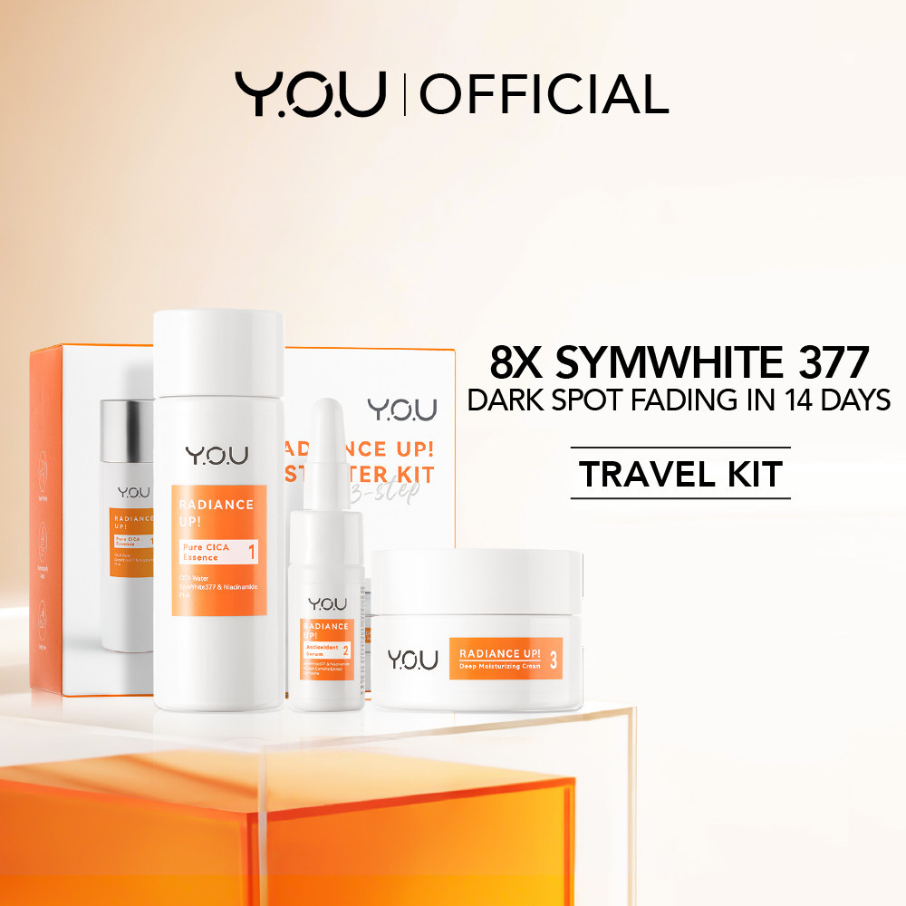 YOU 8 SymWhite 377 Radiance Up Travel Kit Exfoliating Essence + Brightening + Ceramide Skin Barrier 