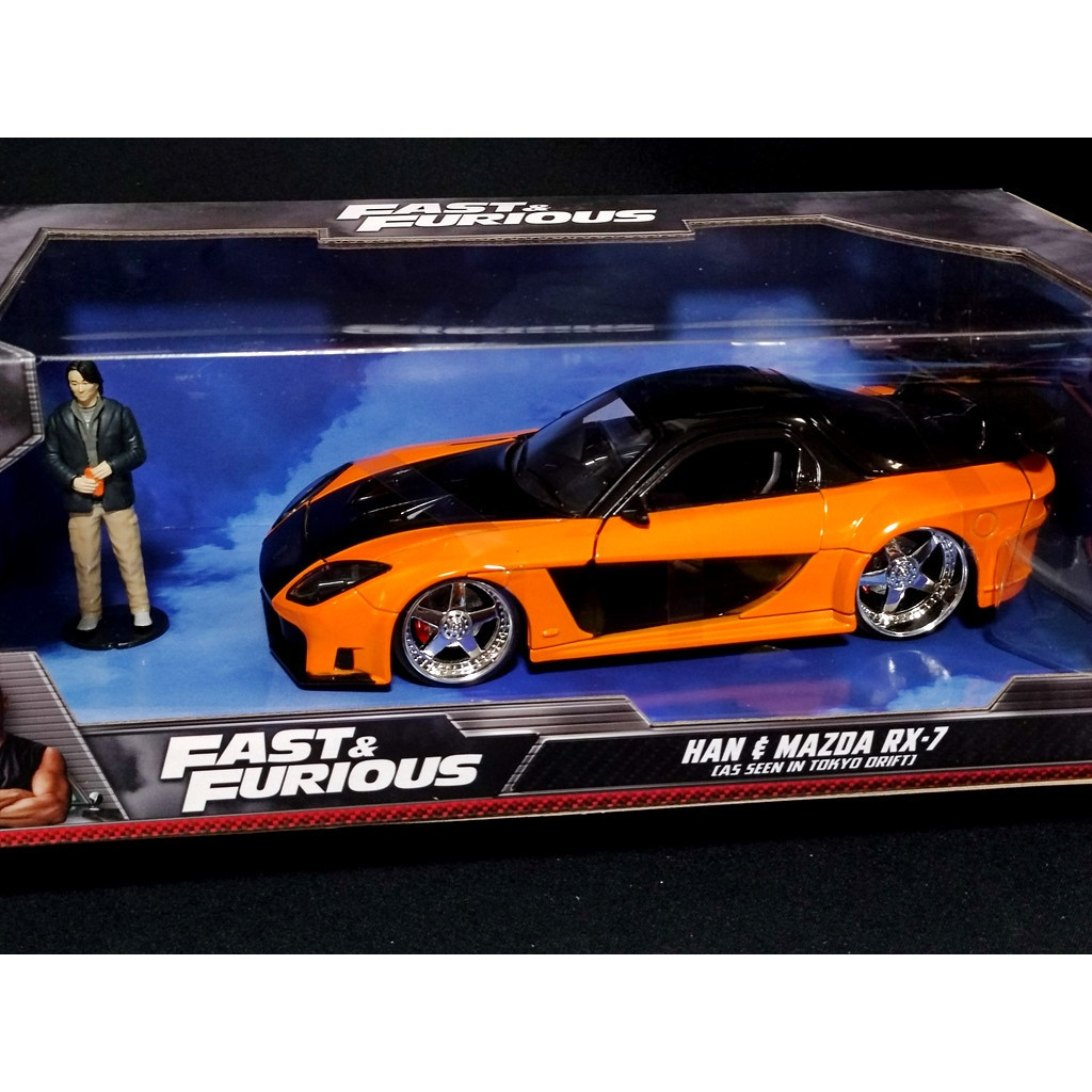 โมเดลรถเหล็ก โมเดลรถRX7ฮาน mazda RX7 Vieldside Fortune Han's fast and furious ฟาส ขนาด สเกล scale 1: