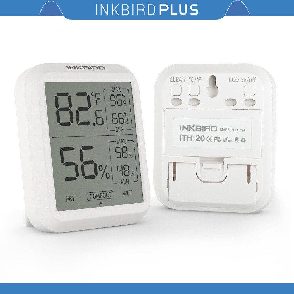 Inkbird ITH20 เครื่องวัดอุณหภูมิความชื้น -10℃~50℃ สําหรับบ้าน ห้องครัว สํานักงาน