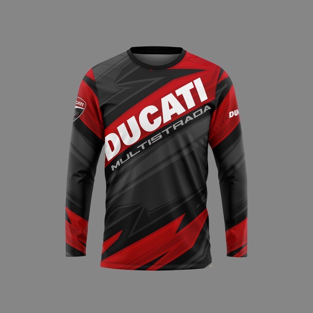 เสื้อกีฬาแขนสั้น ผ้าไมโครไฟเบอร์ ลาย Ducati Jersey 2024