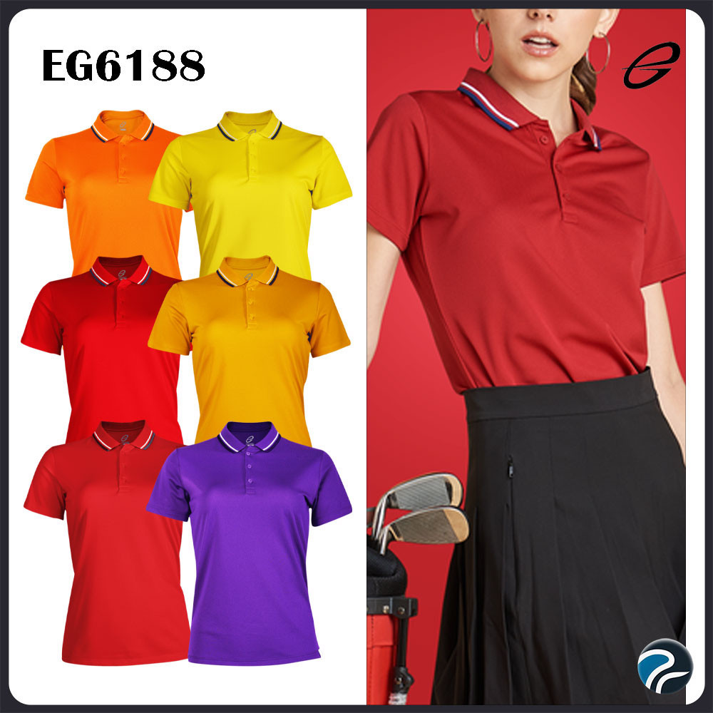 ลดเพิ่ม 30% ส่งฟรีไม่มีขั้นต่ำ! เสื้อโปโลเบสิคหญิงแขนสั้น EGO SPORT รุ่น EG6188 ชุด 1 แท้100%
