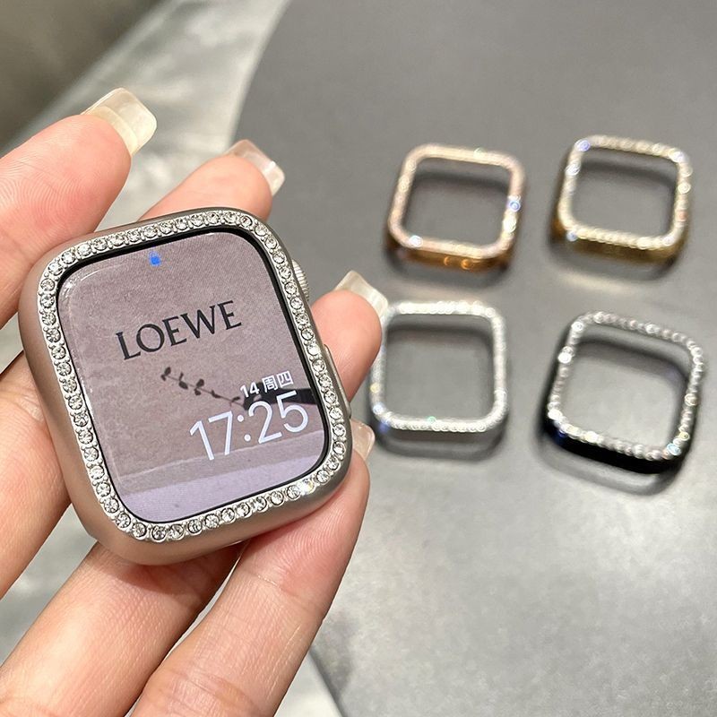 [MOMO] เคสป้องกันนาฬิกาข้อมือ ประดับเพชร สําหรับ Apple Watch iwatchS9