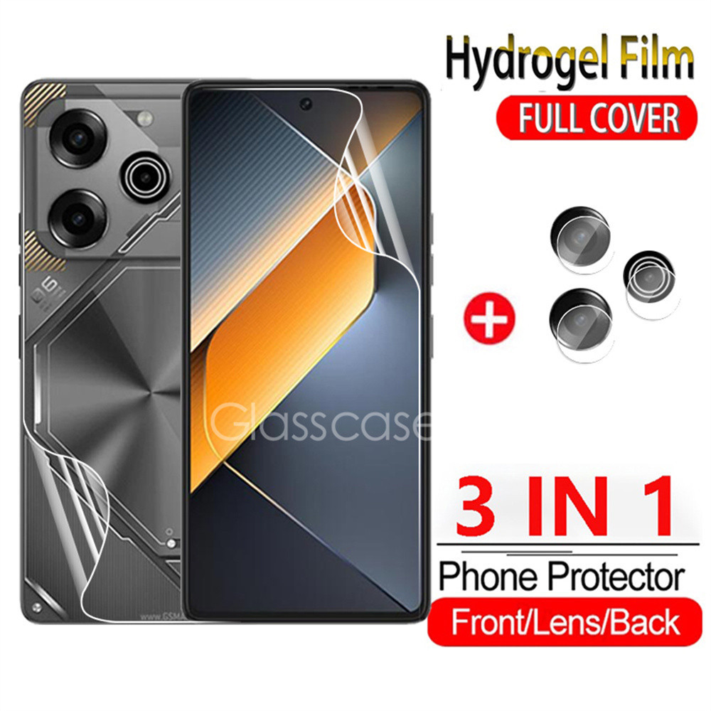 3 In 1 ด้านหน้ากลับ Soft Hydrogel ฟิล์มสําหรับ Tecno Pova 6 7 pro 6pro 6neo 7Ultra Pova7 Pova6 Pova6