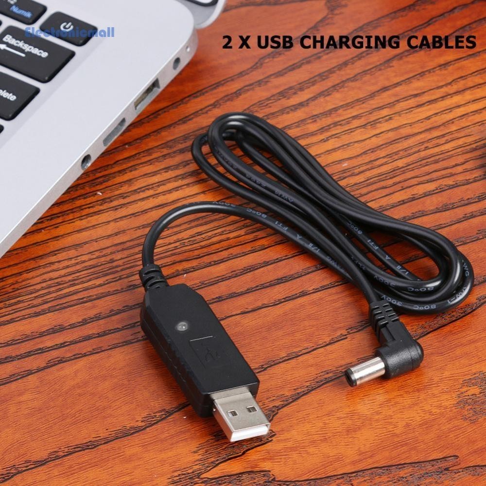 [ElectronicMall01.th] สายชาร์จ USB 3.28 ฟุต สําหรับวิทยุ BaoFeng UV-5R UV-82 UV-8D BF-9700 UV-6R 2 ชิ้น