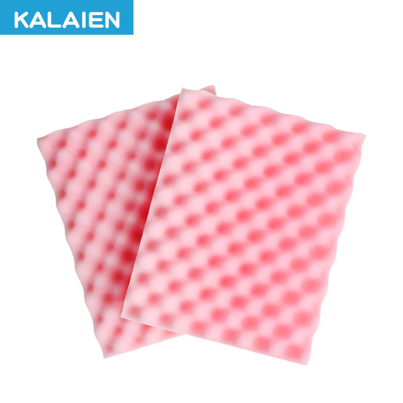 Kalaien แผ่นโฟมฟองน้ํา รูปดอกไม้แห้ง สีชมพู สําหรับทําฟองดองท์ น้ําตาลปั้น 2 ชิ้น