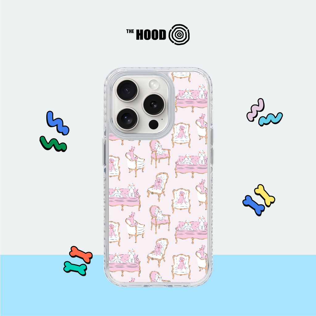 THE HOOD X Krissy Mast - Dog Chair iPhone13/14/15 Pro/Pro Max Golden Case / Superior Mirror Case Magnetic Compatible