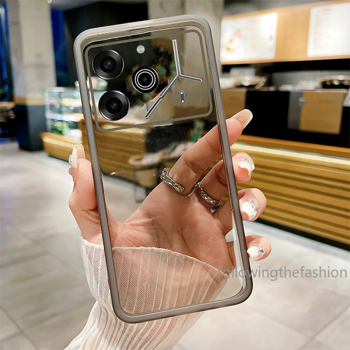 ปลอกสําหรับ Tecno Pova 6 Pro 5G Pova6 Neo 6Pro 2024 กล้องเลนส์ป้องกัน Soft TPU โปร่งใสขอบแฟชั่นเคสโทรศัพท์กันกระแทกฝาหลัง