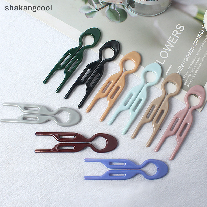 Shakangcool กิ๊บติดผม รูปตัว U ทรงเรขาคณิต สไตล์เรโทร สร้างสรรค์ สําหรับผู้หญิง SGL