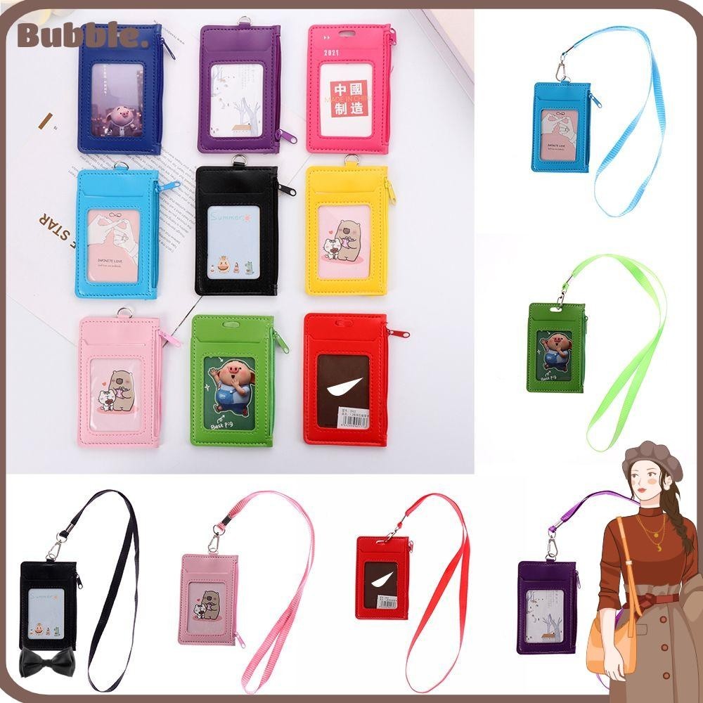 กระเป๋าสตางค์หนังเทียม ใส่บัตรได้ สําหรับโรงเรียน สํานักงาน