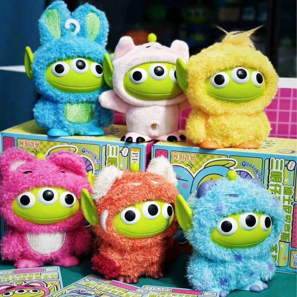 ตุ๊กตาฟิกเกอร์ Disney MGL Pixar Three-Eyed Aliens ของเล่นสะสม สําหรับเด็ก