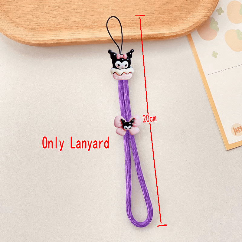 Casing OPPO A92 A72 5G A52 A33 A53 2020 A15S A15 A54 4G A55 A5 A9 A11K A12 A5S A7 A12E A3S A1 A83 F11 F9 Reno 6 Lite Realme 2 Pro Anti-drop Fine Hole Thick Edge Silicone Kuromi Doll Cartoon Black briquettes Strap Soft Phone Case 1JT 31 - รูปที่ 6