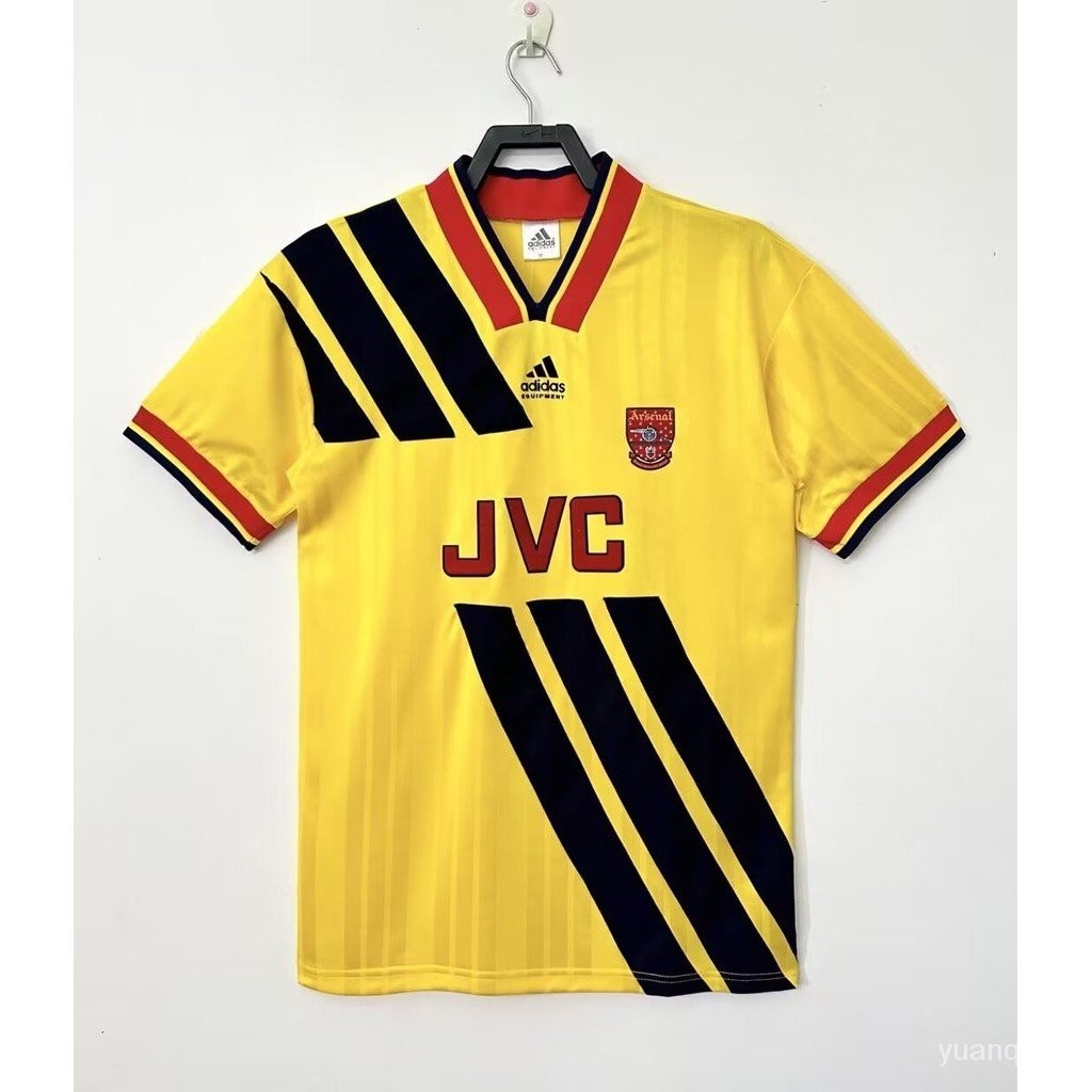 [Retro]1993-94 Arsenal Away เสื้อยืดลําลอง แขนสั้น พิมพ์ลายฟุตบอล คุณภาพสูง สไตล์วินเทจ