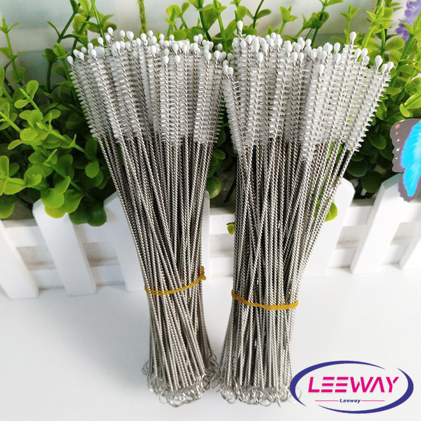 LW แปรงล้างหลอดดูด จุกนม ขนไนล่อน ไม่ทำให้เป็นรอย  Stainless steel soft straw straw brush