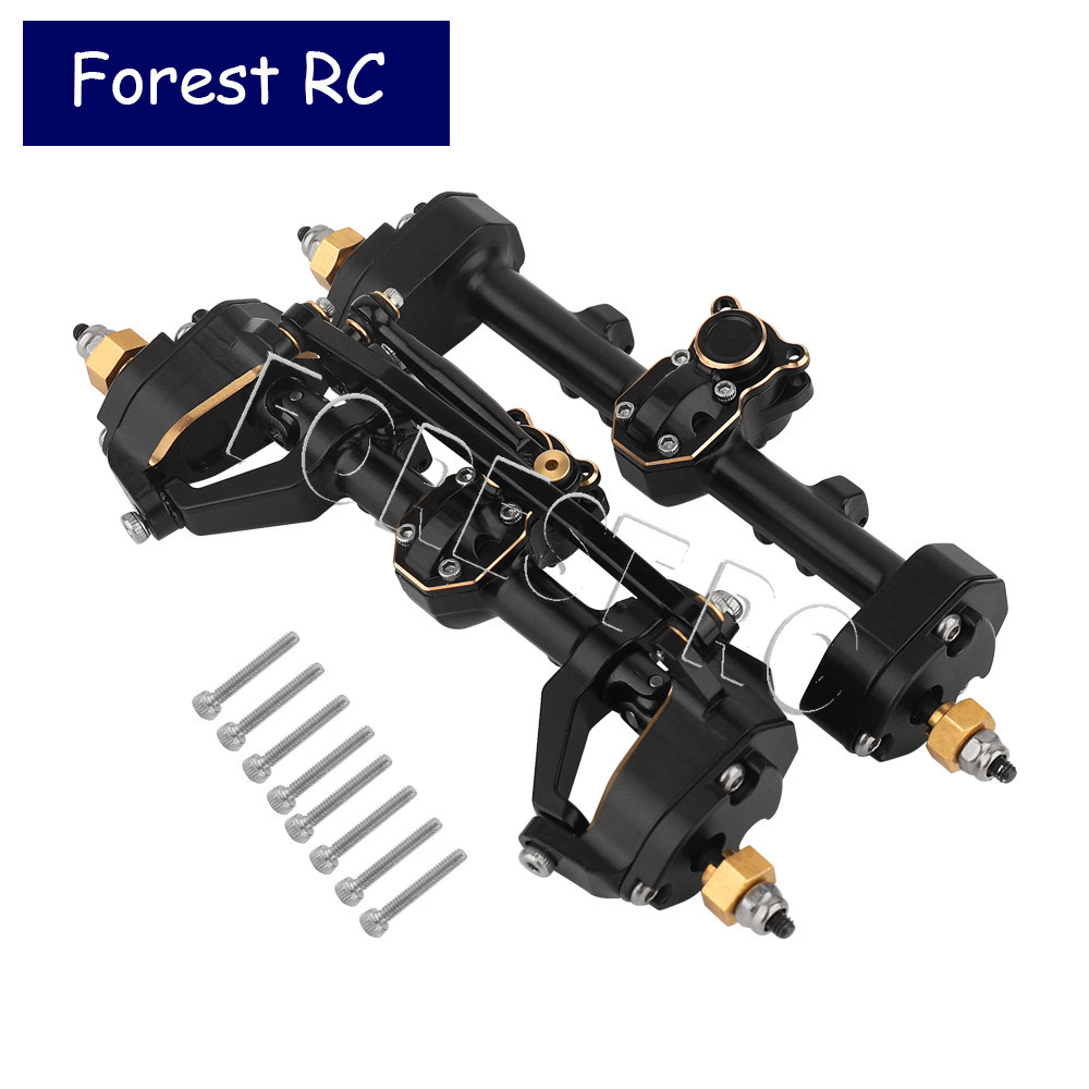 ใหม่ เพลาโลหะ ทองเหลือง ด้านหน้า ด้านหลัง 1/24 สําหรับอัพเกรดรถบังคับ 1:24 Axial SCX24 90081 C10 AXI00002 AXI0005