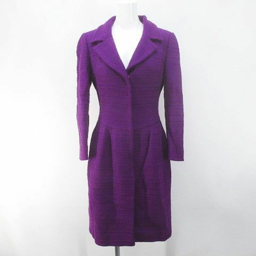 ALBERTA FERRETTI Mid-length wool coat purple purple Direct from Japan Secondhand