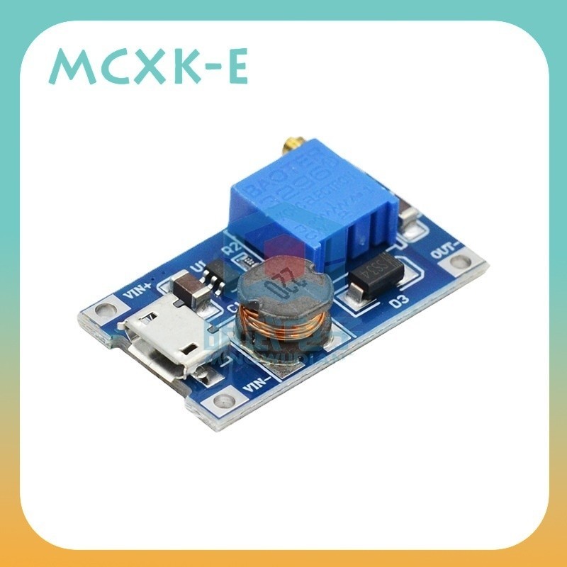 Mt3608 DC-DC โมดูลบูสท์ แบบปรับได้ 2A Boost Step Up Module พร้อม MICRO USB 2V-24V to 5V 9V 12V 28V