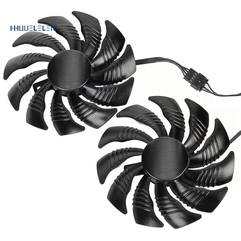 『Hhuuelen』88 มม. T129215Su พัดลมระบายความร้อน 4Pin สําหรับการ์ดจอ Gigabyte GeForce GTX1060 1070 GTX 1050Ti GTX 960 RX570 RX470