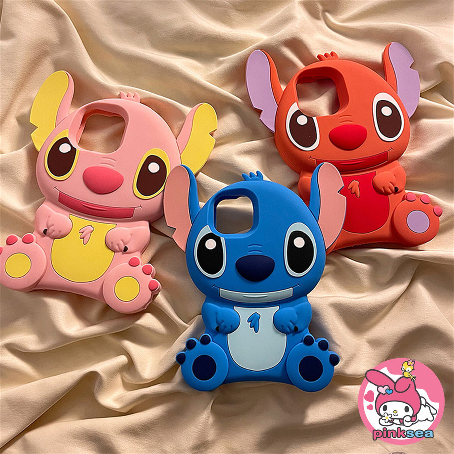 เคสโทรศัพท์ 3D สำหรับ iPhone 11 15 14 13 12 Pro Max SE2020 X R Xs Max 8 7 6 6s Plus คู่ สัตว์ประหลาด น่ารัก ซิลิโคนอ่อนนุ่ม TPU กันกระแทก
