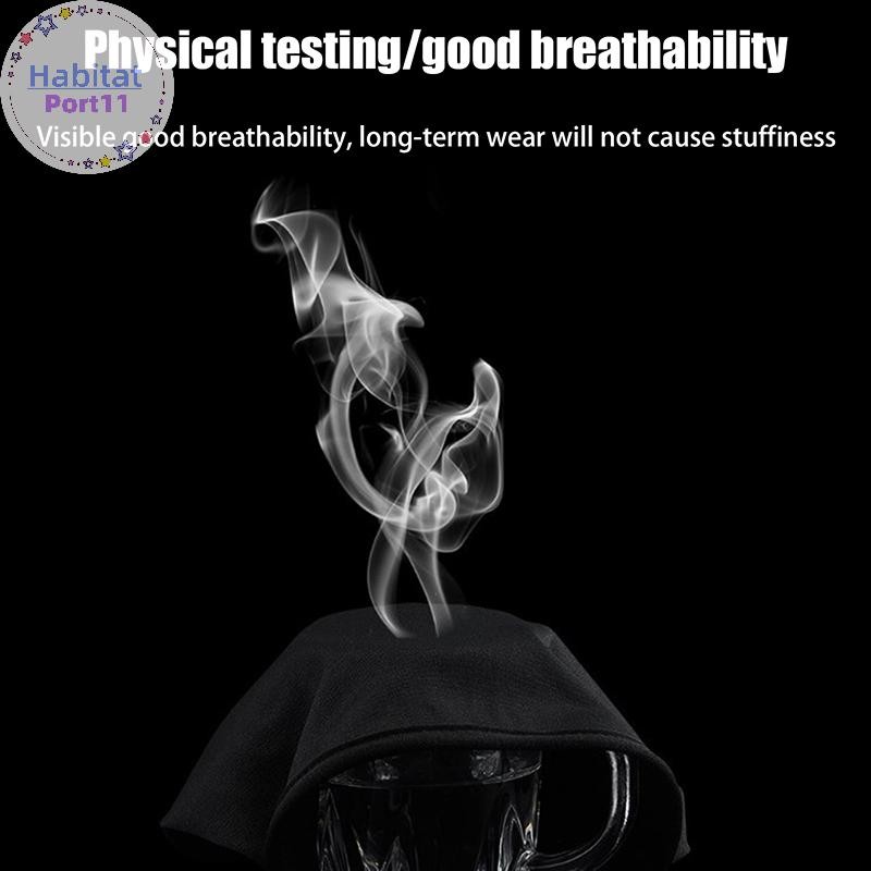 HaitatPort สีดํา Full Face Hole หมวกผู้หญิงผู้ชาย Cs Balaclava Sun Uv Protection เทศกาลคอสเพลย์ Props เครื่องแต่งกาย Spandex Full หน้ากาก th - รูปที่ 2