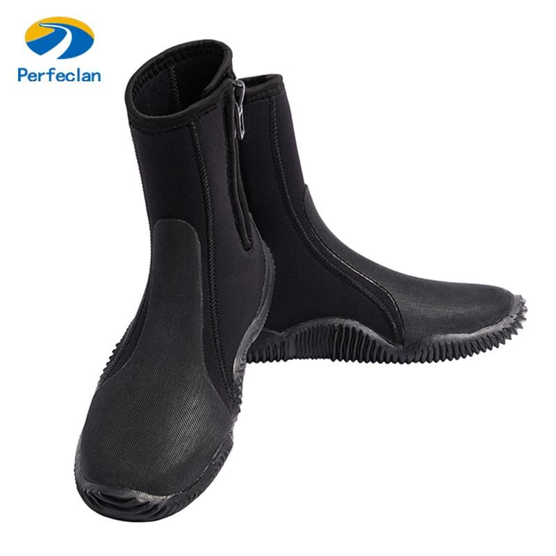 Perfeclan Professional 5 มม. Neoprene รองเท้าดําน้ําผู้ใหญ่ความร้อนฤดูหนาว Wetsuits รองเท้ารองเท้าน้ําสําหรับ Unterwater กีฬาดําน้ําดูปะการัง