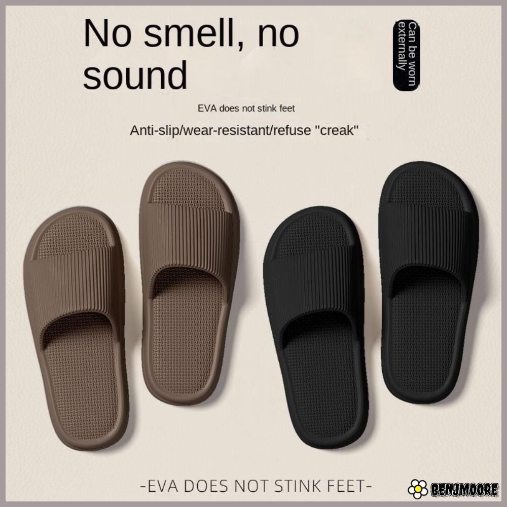 รองเท้าชายหาด BENJMOORE รองเท้าแตะแบบหนากันลื่น รองเท้าแตะในห้องน้ํา EVA พื้นนุ่มแฟชั่น