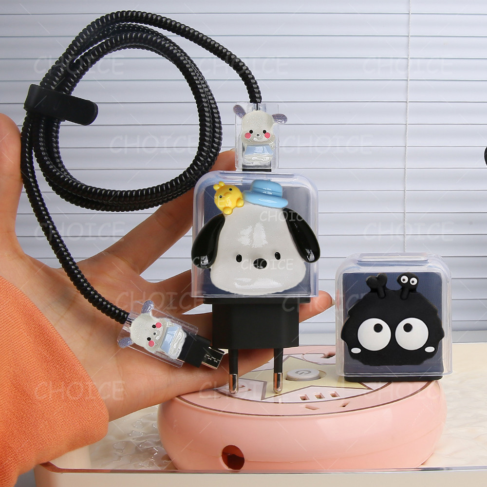 น่ารักการ์ตูน V18W กรณีสแควร์สําหรับ galaxy 45W EP-T4510 galaxy S23 +/S23 Ultra Charger Protector Super Fast Charger กรณี USB-C Fast สําหรับ Note10 + 5G‌  A80‌