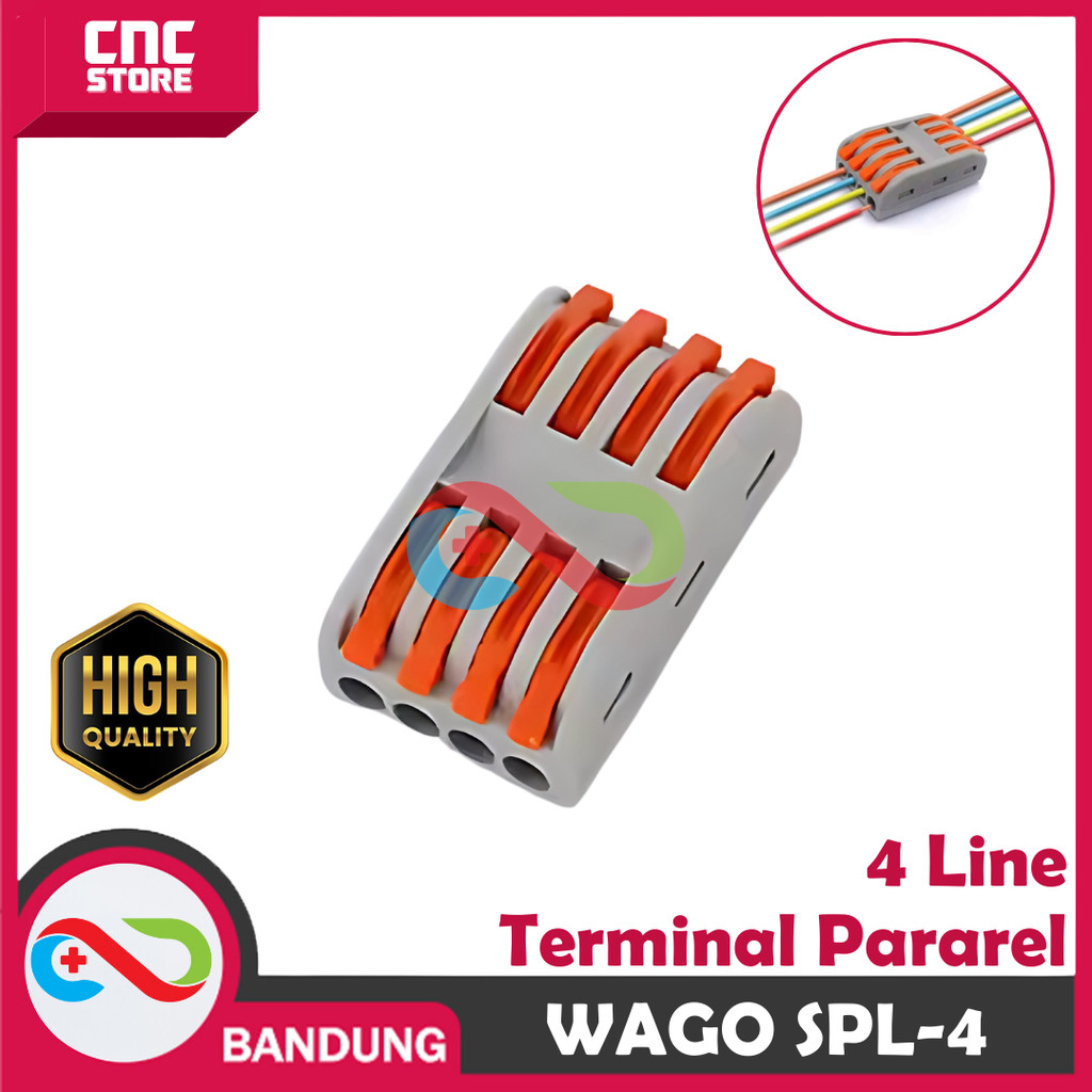 TERMINAL PARALLEL 4 LINE CONNECTOR CONNECTOR BLOCK WAGO SPL-4